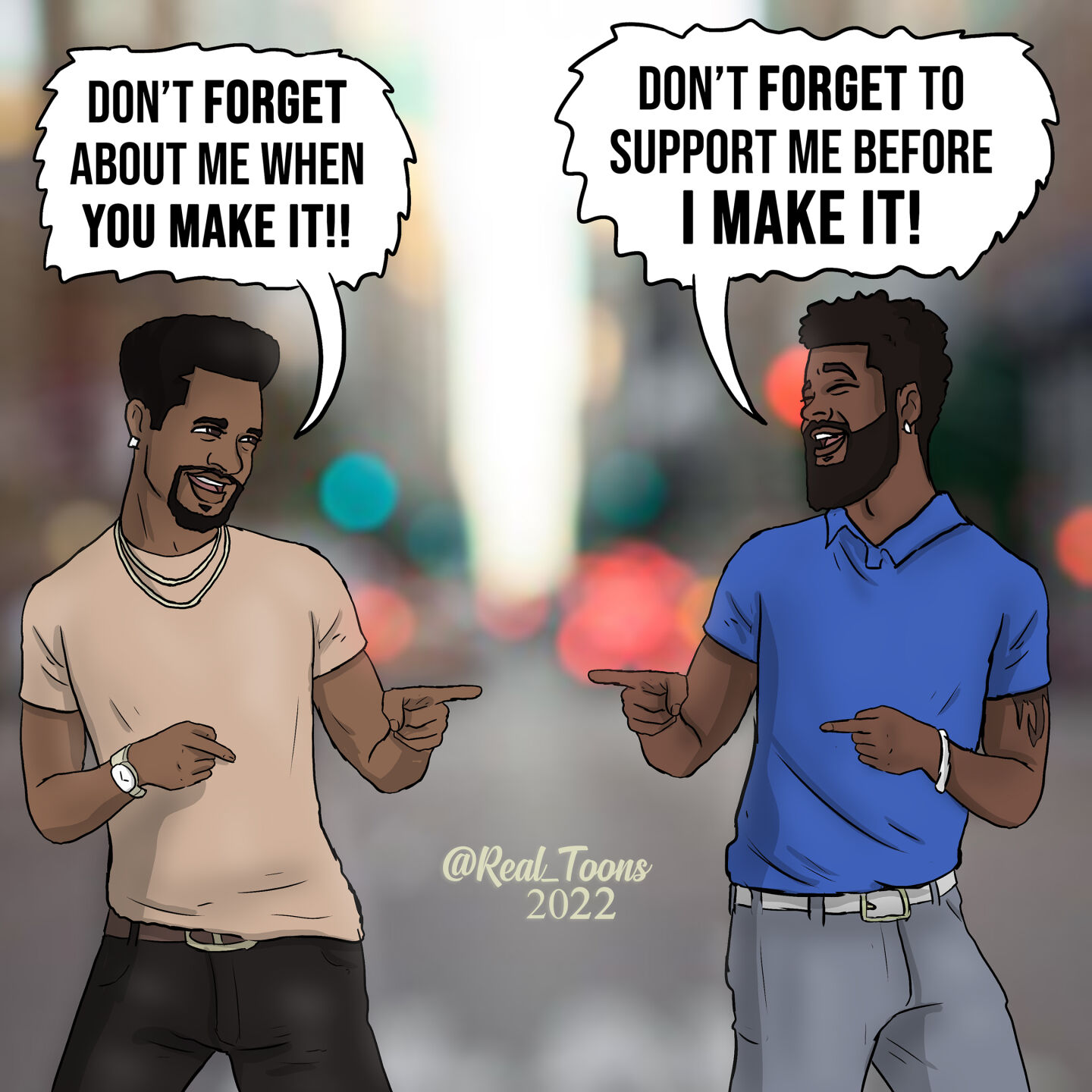 Support me cartoon